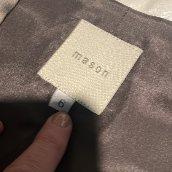 Mason silk dress with pockets! Dark olive/silver - Picture 5 of 6